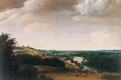 Landscape with river and forest